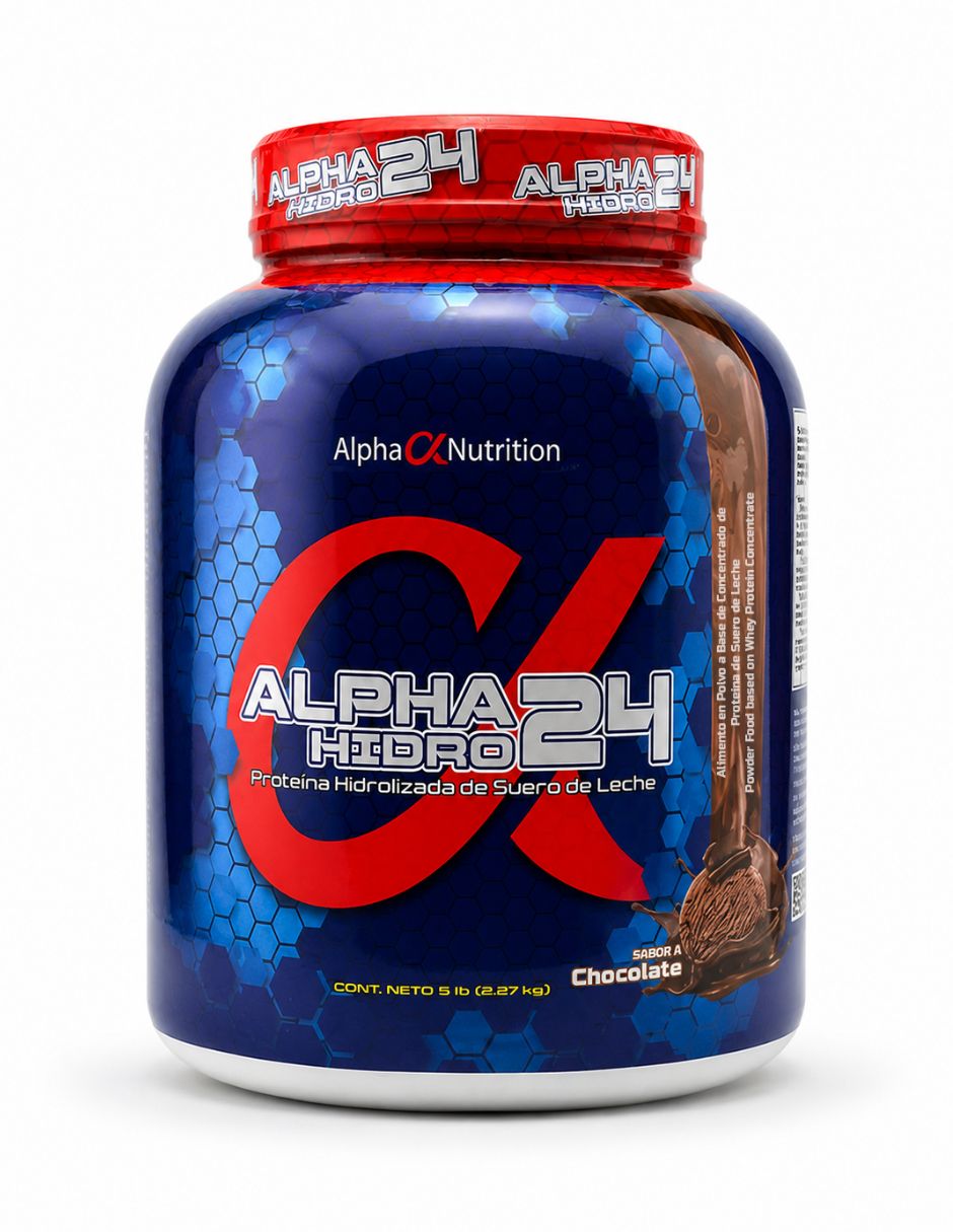 Alpha Hidro 24 Alpha Nutrition con proteína de suero de leche sabor chocolate de 2.27 kg