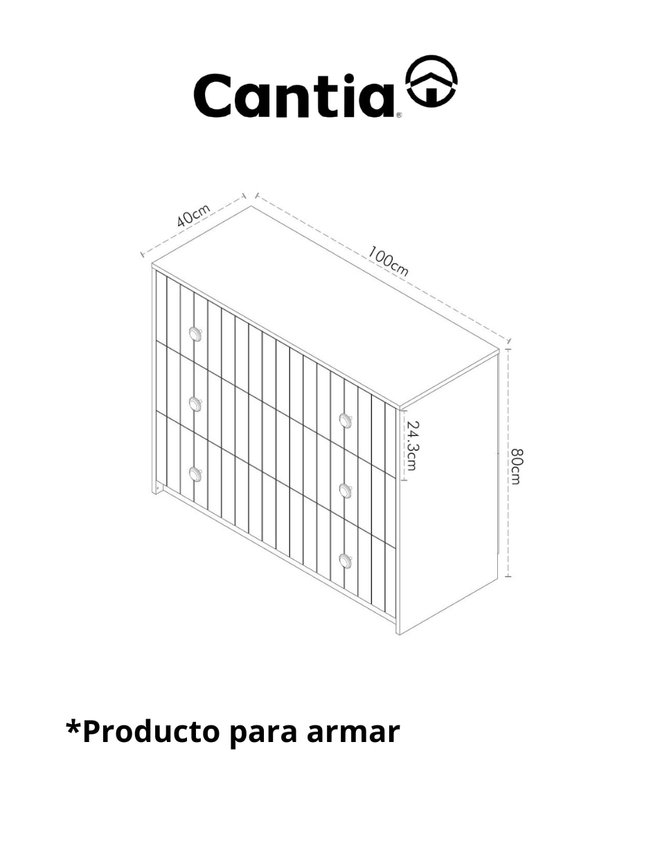 Tocador armable Cantia