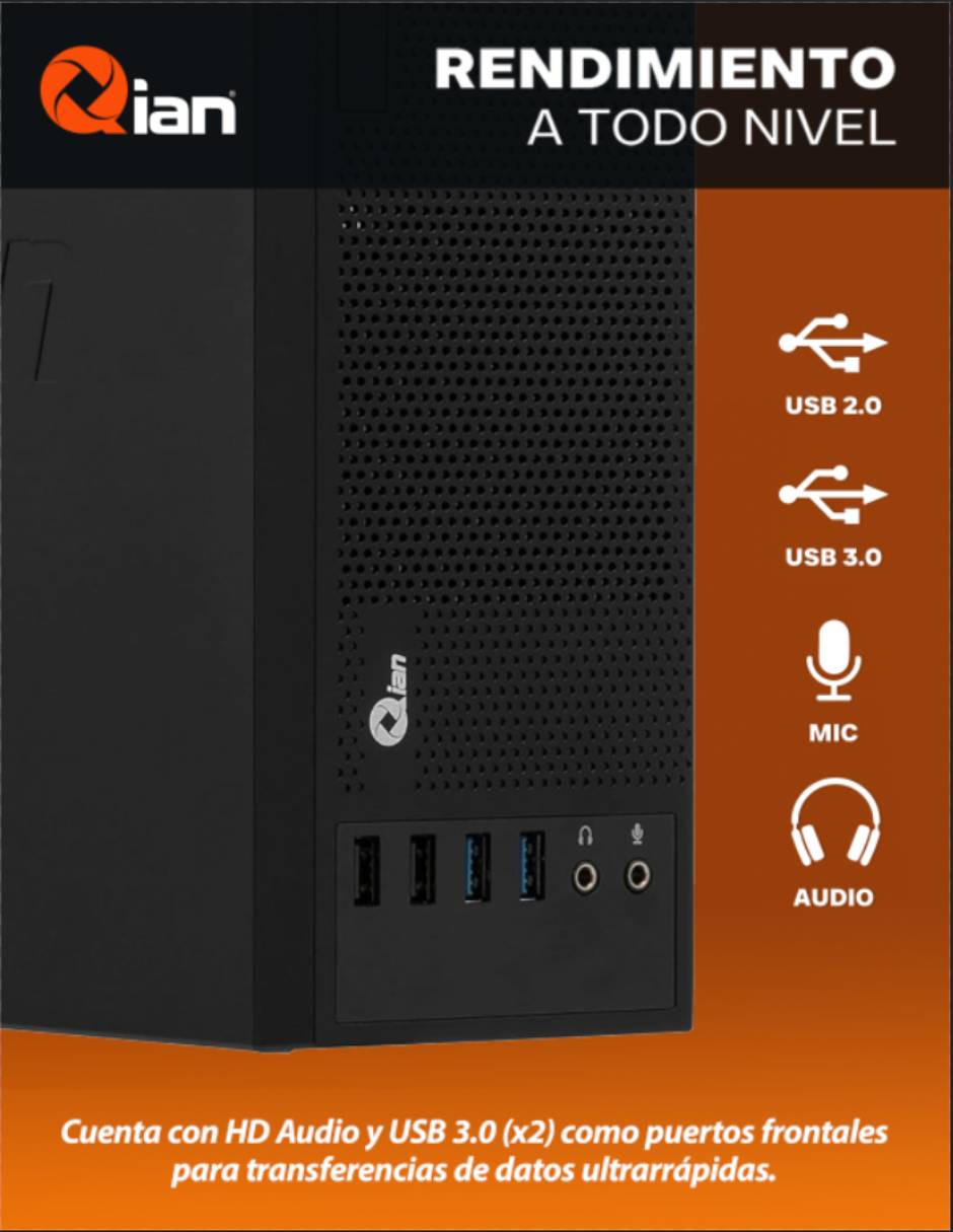 Computadora de escritorio Qpi-op3140ta-25m intel core i5 integrada 8 Gb RAM 256 Gb Ssd 4