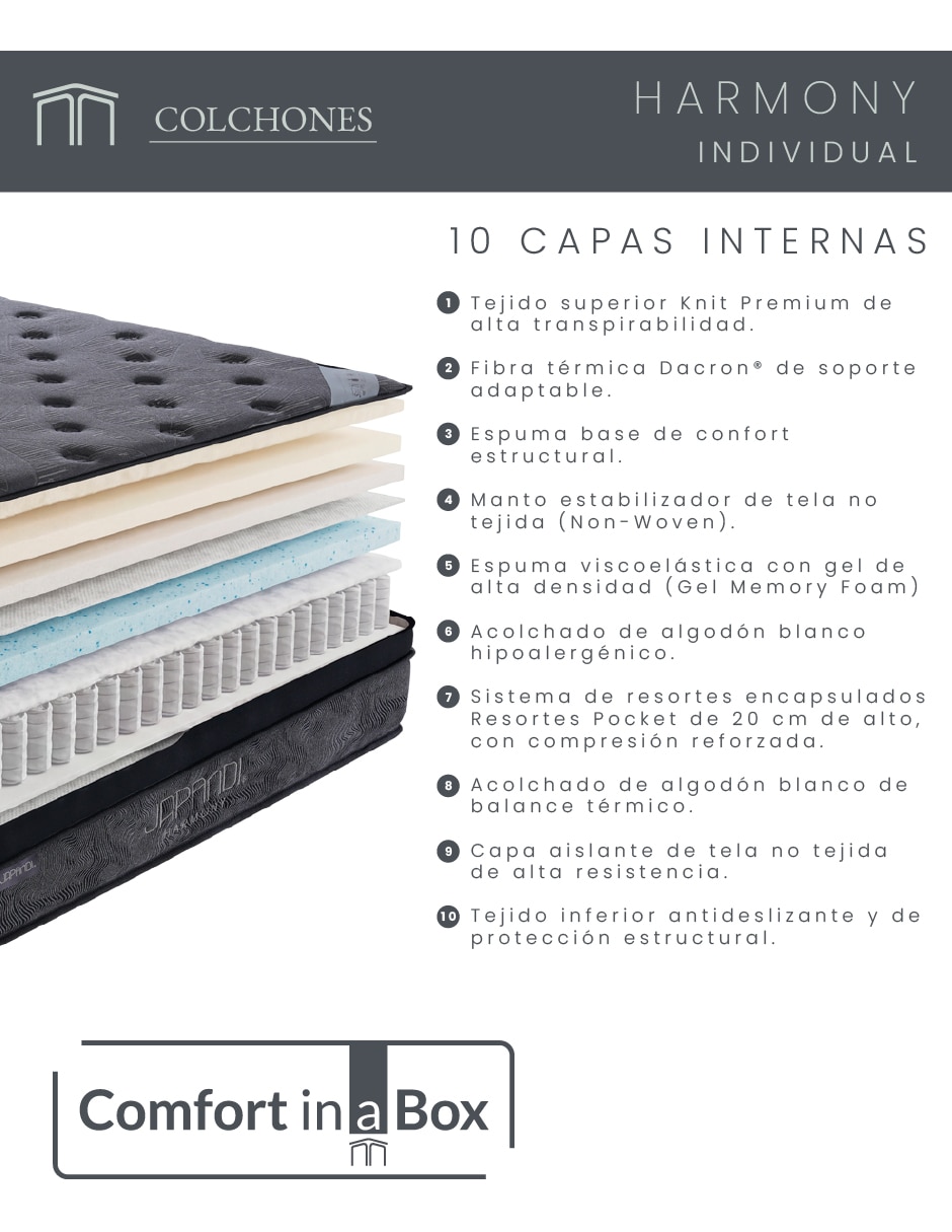 Colchón en caja Harmony 7