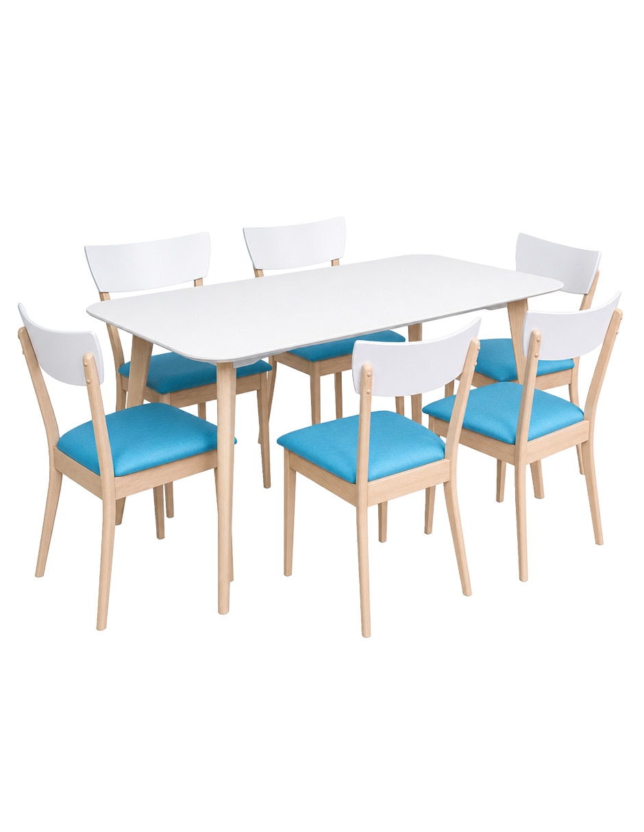 Comedor Wiki para 6 personas de madera Comedor Wiki para 6 personas de madera