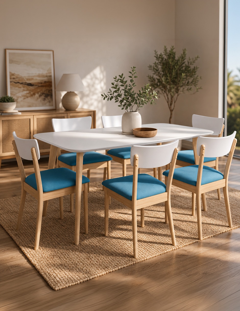 Comedor Wiki para 6 personas de madera 11