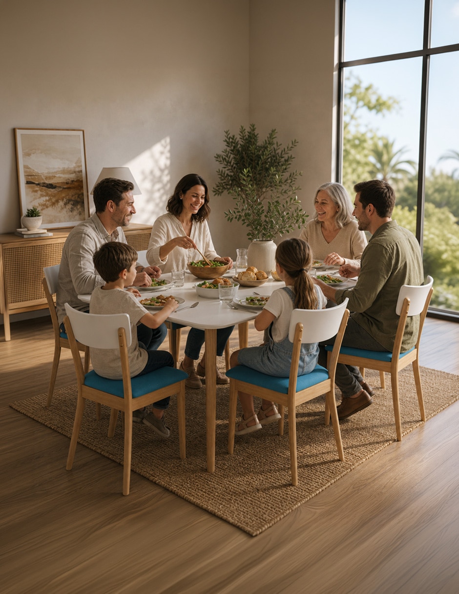 Comedor Wiki para 6 personas de madera 4