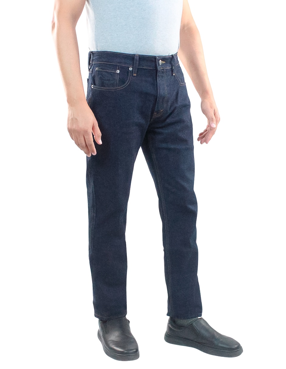 Jeans relajado lavado obscuro para hombre 2