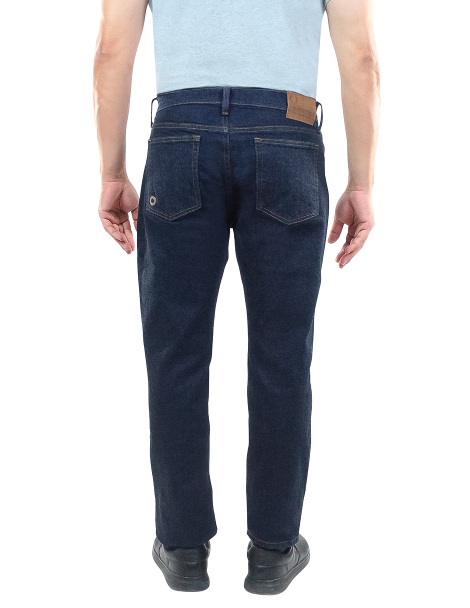 Jeans relajado lavado obscuro para hombre 3