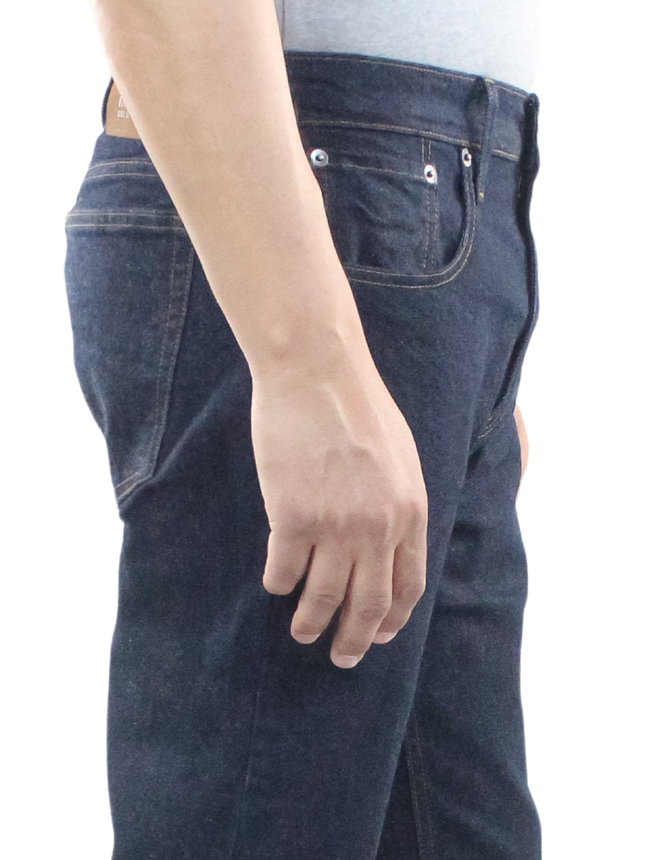 Jeans relajado lavado obscuro para hombre 4