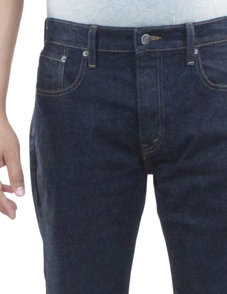 Jeans relajado lavado obscuro para hombre 7