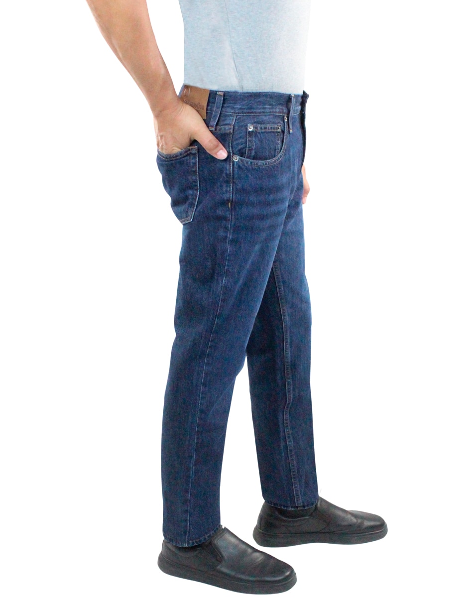 Jeans straight lavado medio para hombre 3