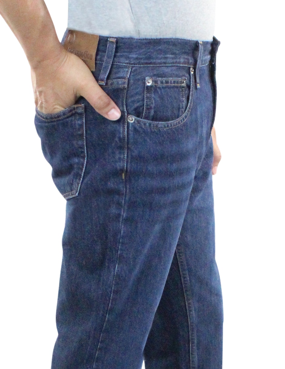 Jeans straight lavado medio para hombre 5
