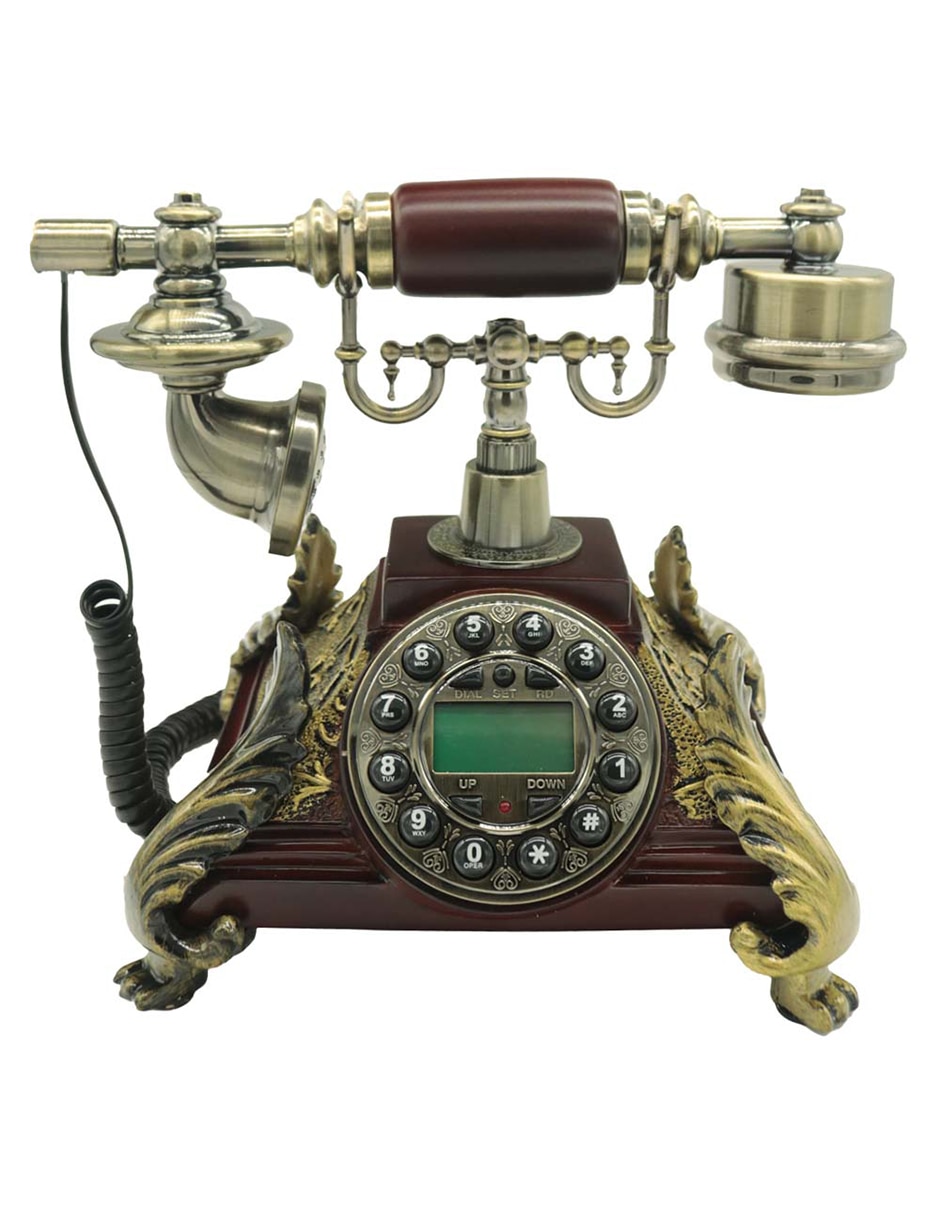 Teléfono 1 auricular Vintage Color Shedron de botones base cuadrada Teléfono 1 auricular Vintage Color Shedron de botones base cuadrada
