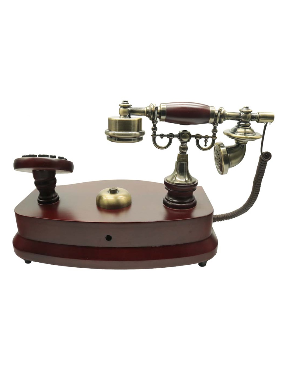 Teléfono 1 auricular Generica Vintage Color Shedron de botones base rectangular Con Campana
