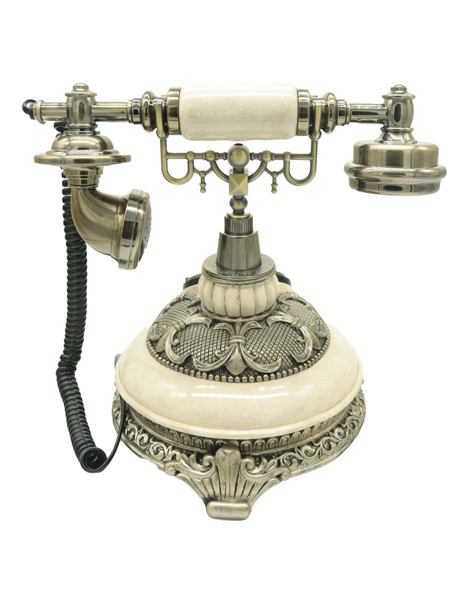 Teléfono 1 auricular Generica Vintage Color Marmol de disco base de 3 Patas