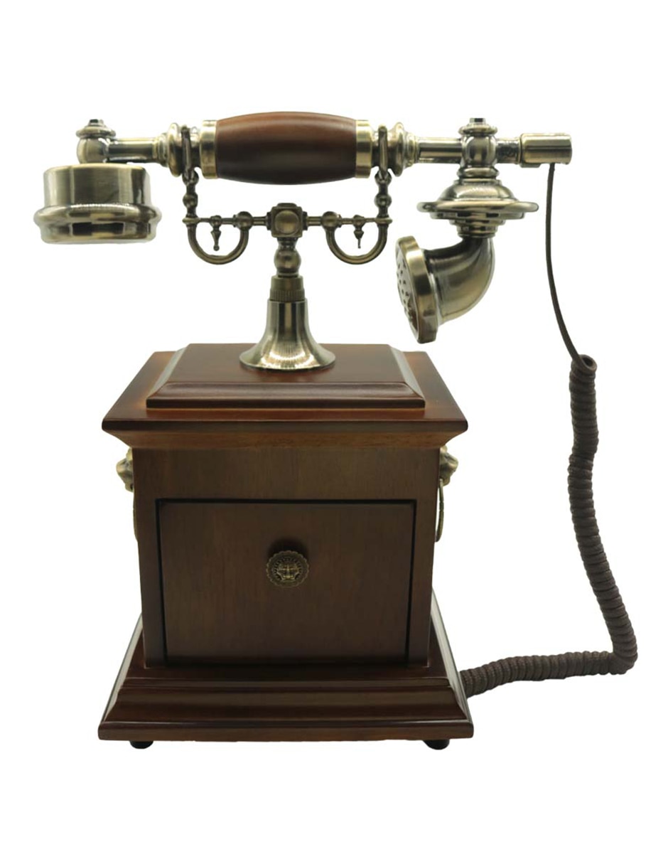 Teléfono 1 auricular Generica Vintage Color Shedron de disco base cuadrada