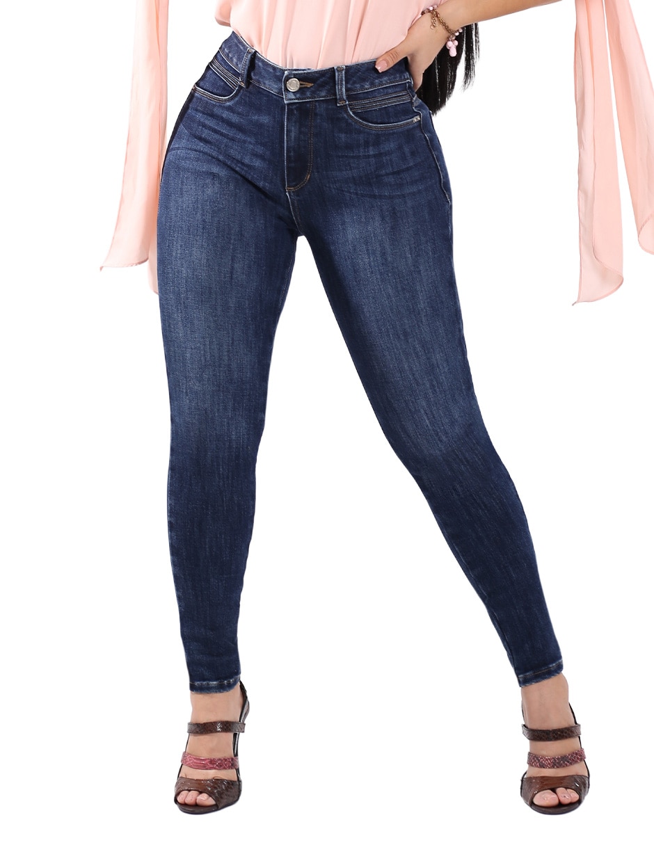 Jeans regular super skinny cintura alta para mujer Jeans regular super skinny cintura alta para mujer
