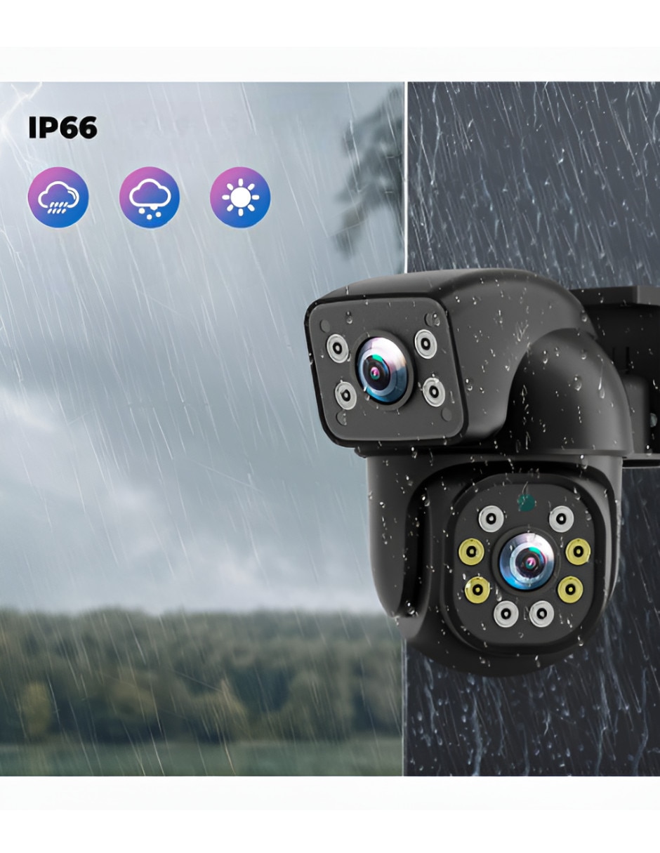 Cámara wi-fi de seguridad inalámbrica full hd 180° visiòn nocturna para exterior 3