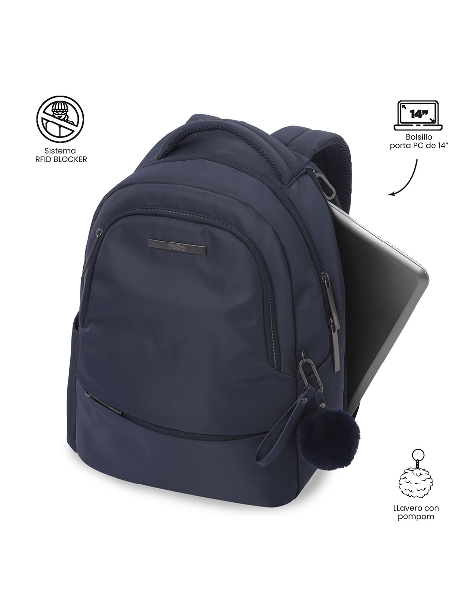 Mochila con portalaptop Totto Adelaide para mujer