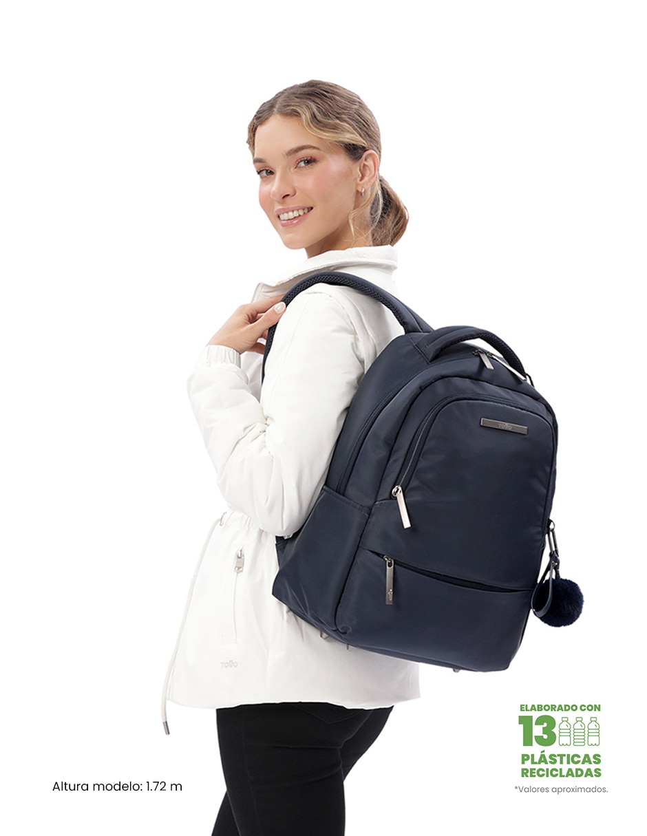 Mochila con portalaptop Totto Adelaide para mujer