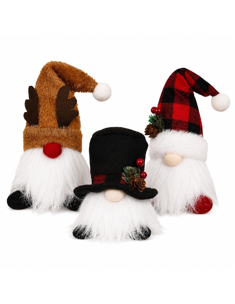 Set de figura decorativa de gnomo navidad Genérica de tela