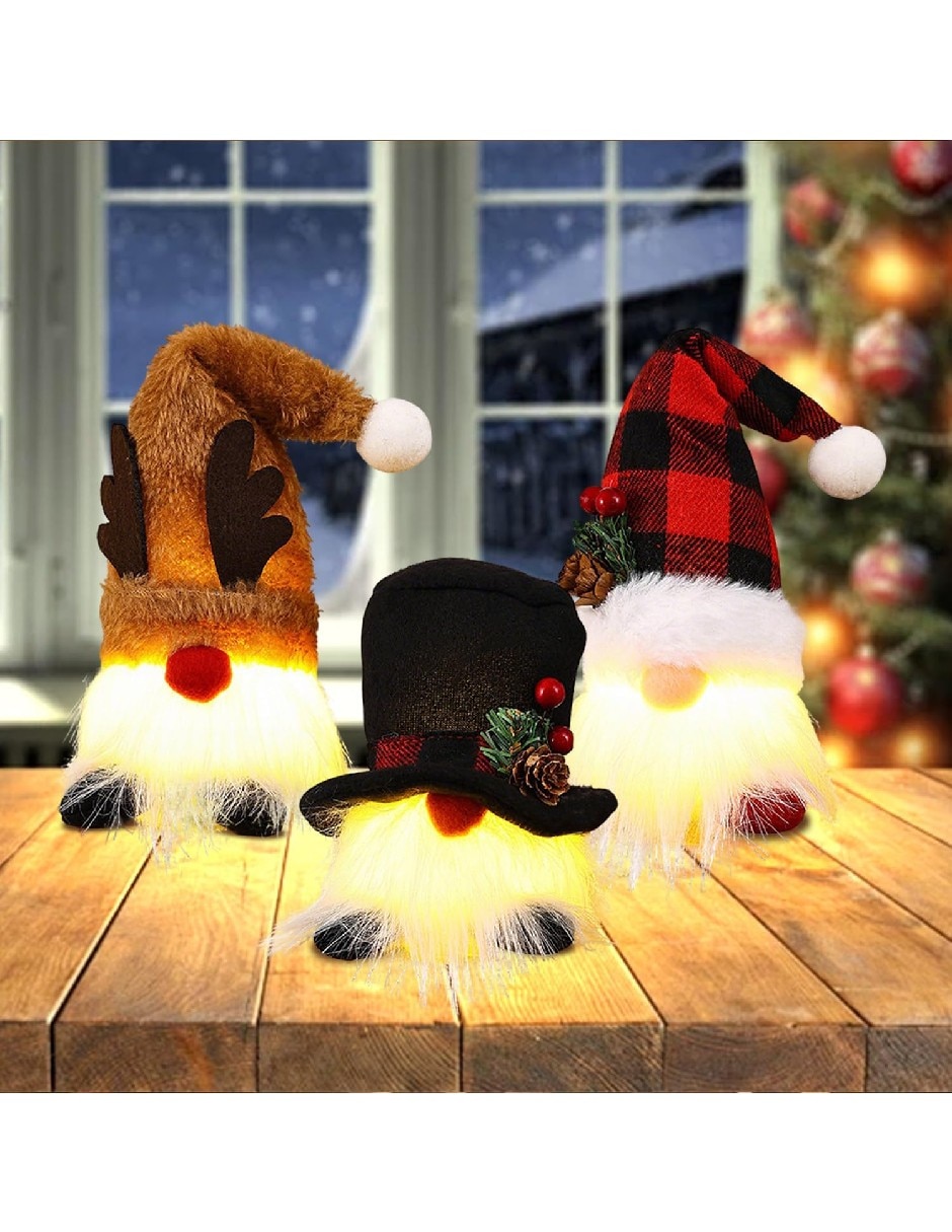Set de figura decorativa de gnomo navidad Genérica de tela