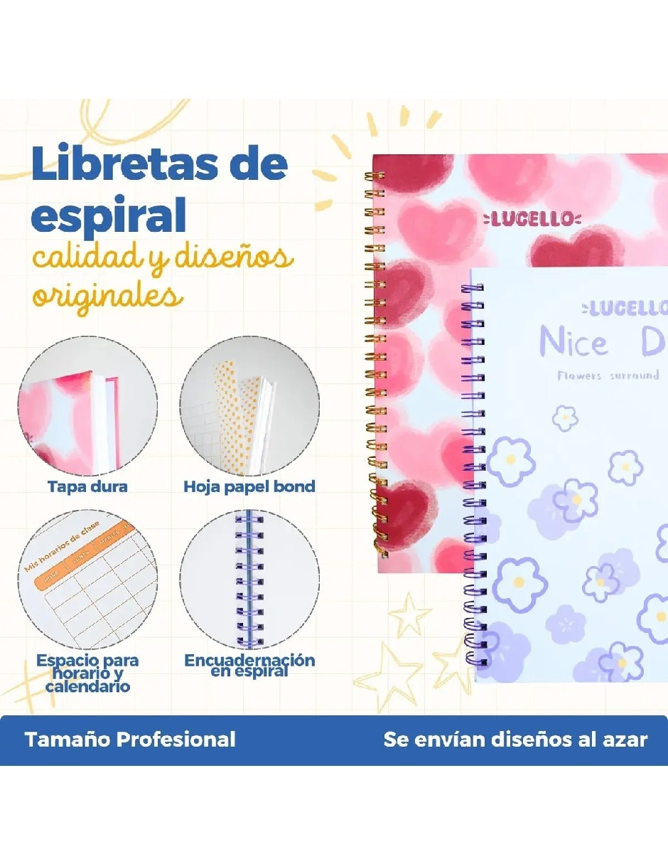 Set libreta Genérica a rayas