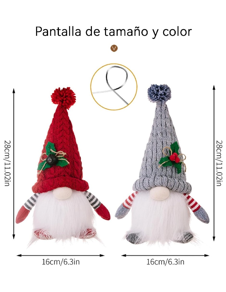 Set figura decorativa Navideña de Gnomo Genérica
