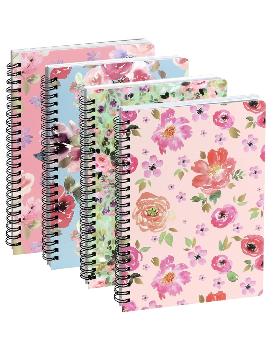Set libreta Genérica flora rayas
