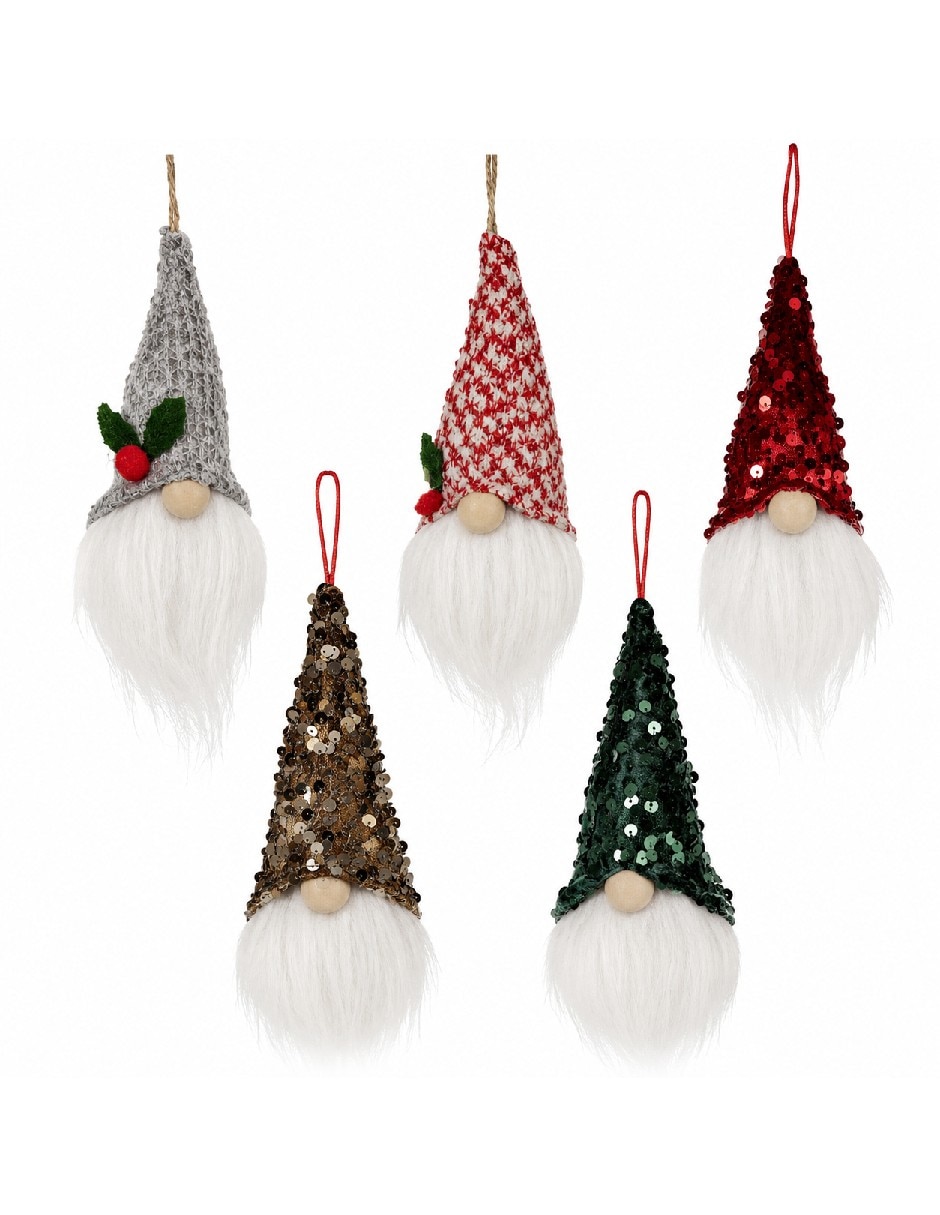 Set de figura decorativa de gnomo navidad Genérica