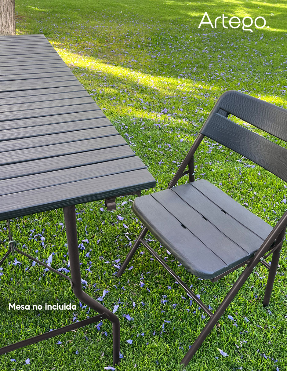 Silla plegable 2 piezas de plástico 3