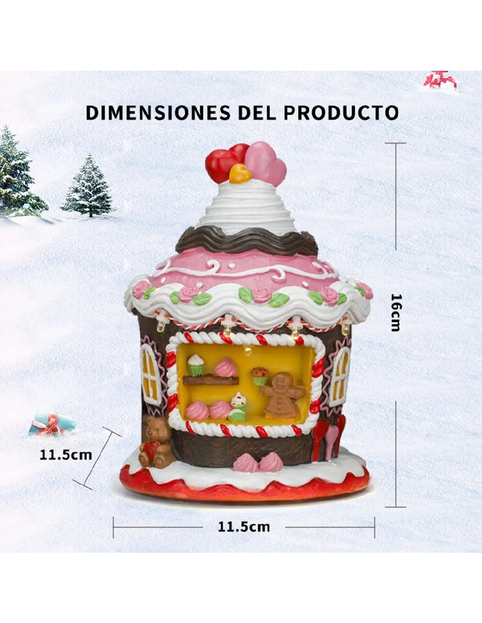Figura decorativa navideña de cupcake Genérica de resina