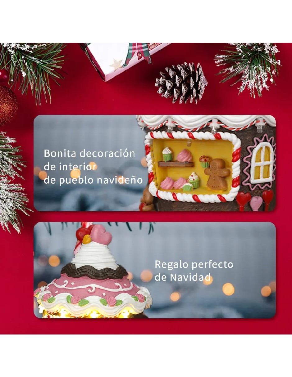 Figura decorativa navideña de cupcake Genérica de resina