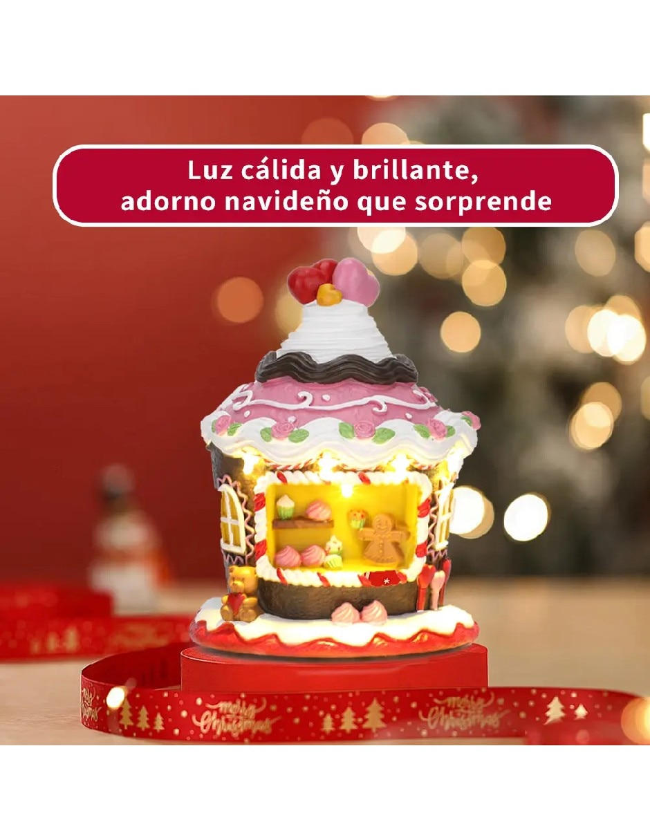 Figura decorativa navideña de cupcake Genérica de resina