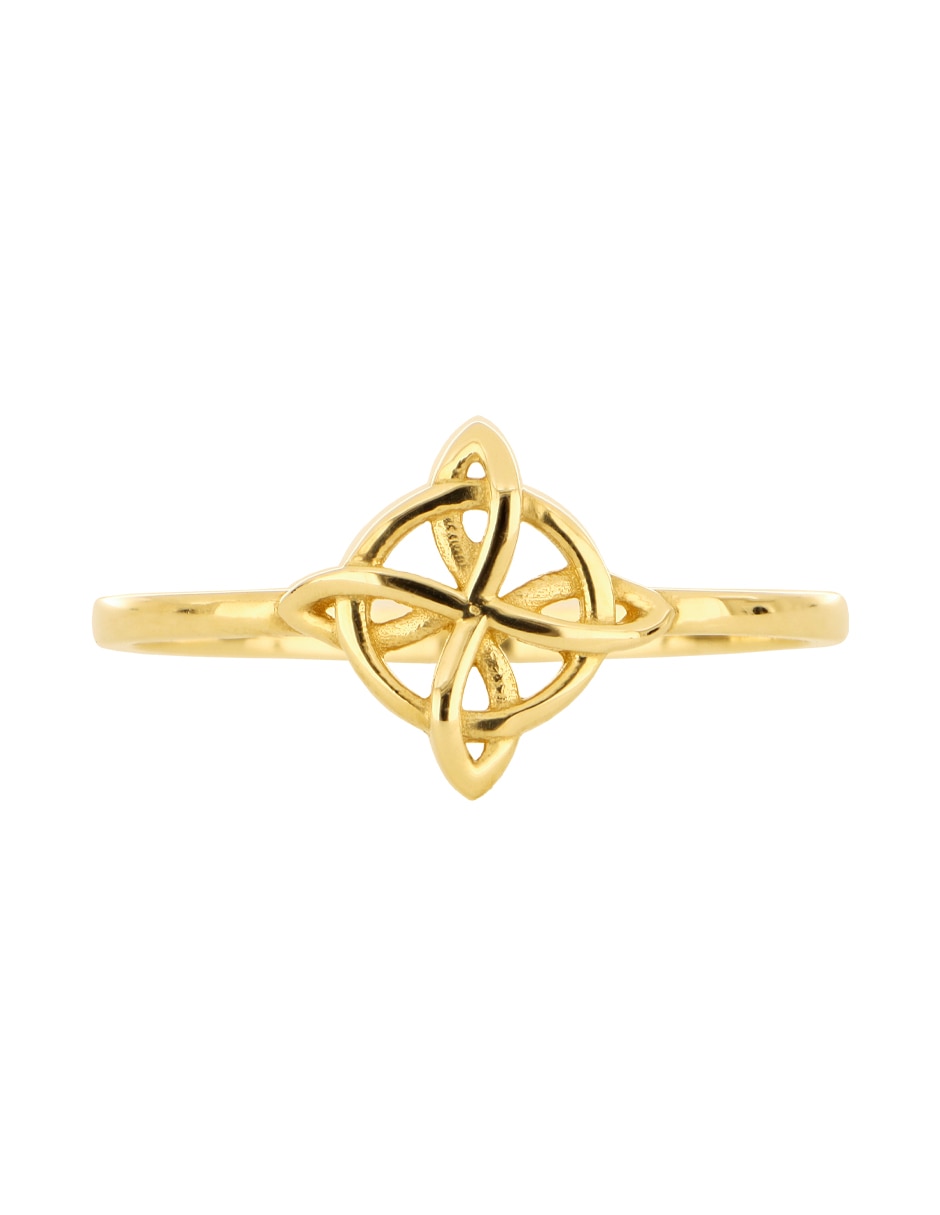 Anillo 10 K de oro amarillo acabado liso 2