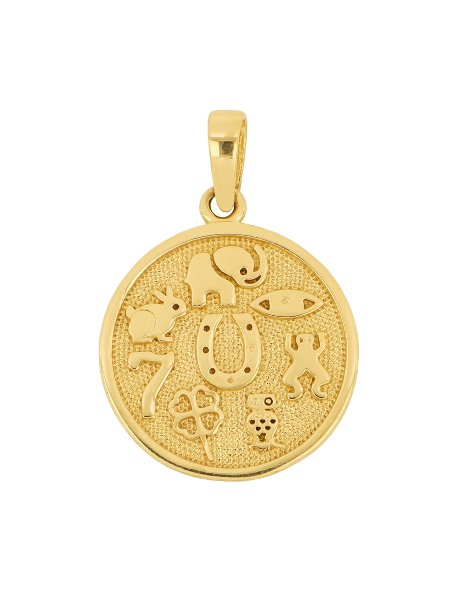 Medalla redonda Dinasiti de oro amarillo 10 k Medalla redonda Dinasiti de oro amarillo 10 k