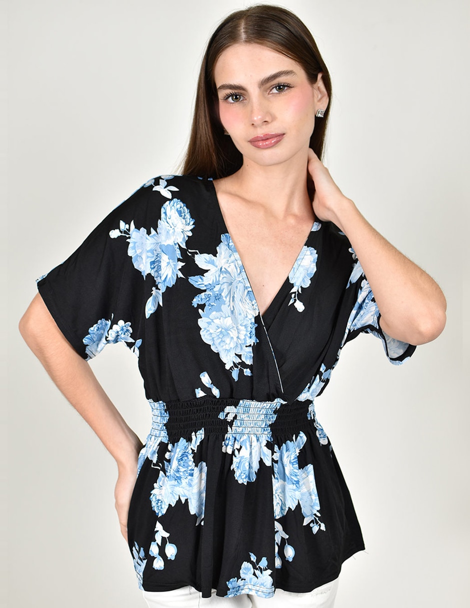 Blusa manga corta para mujer