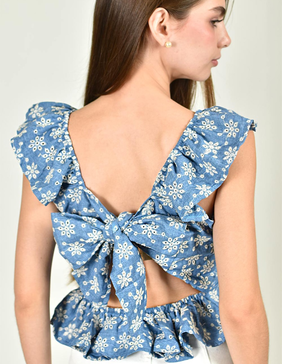 Blusa roman fashion manga corta para mujer