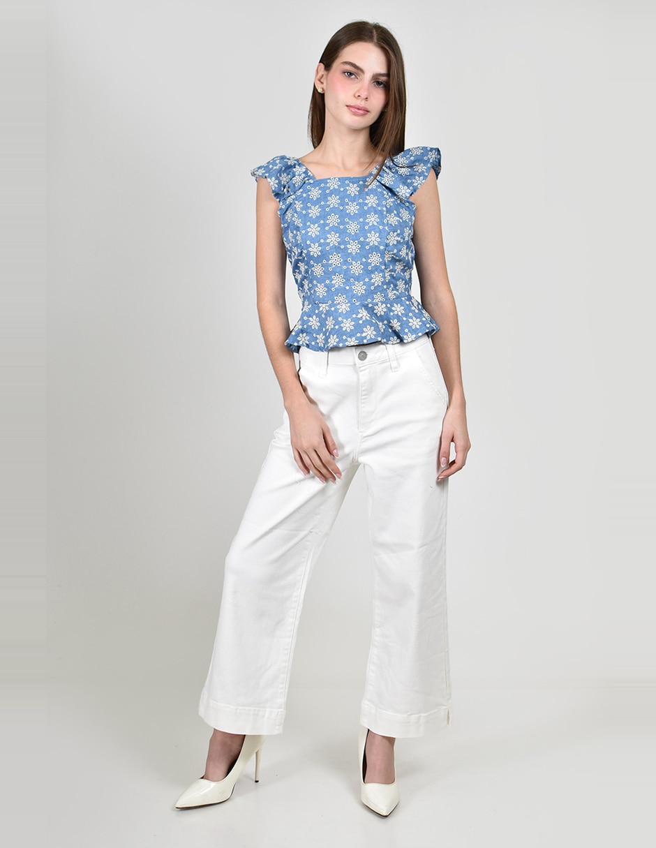 Blusa roman fashion manga corta para mujer