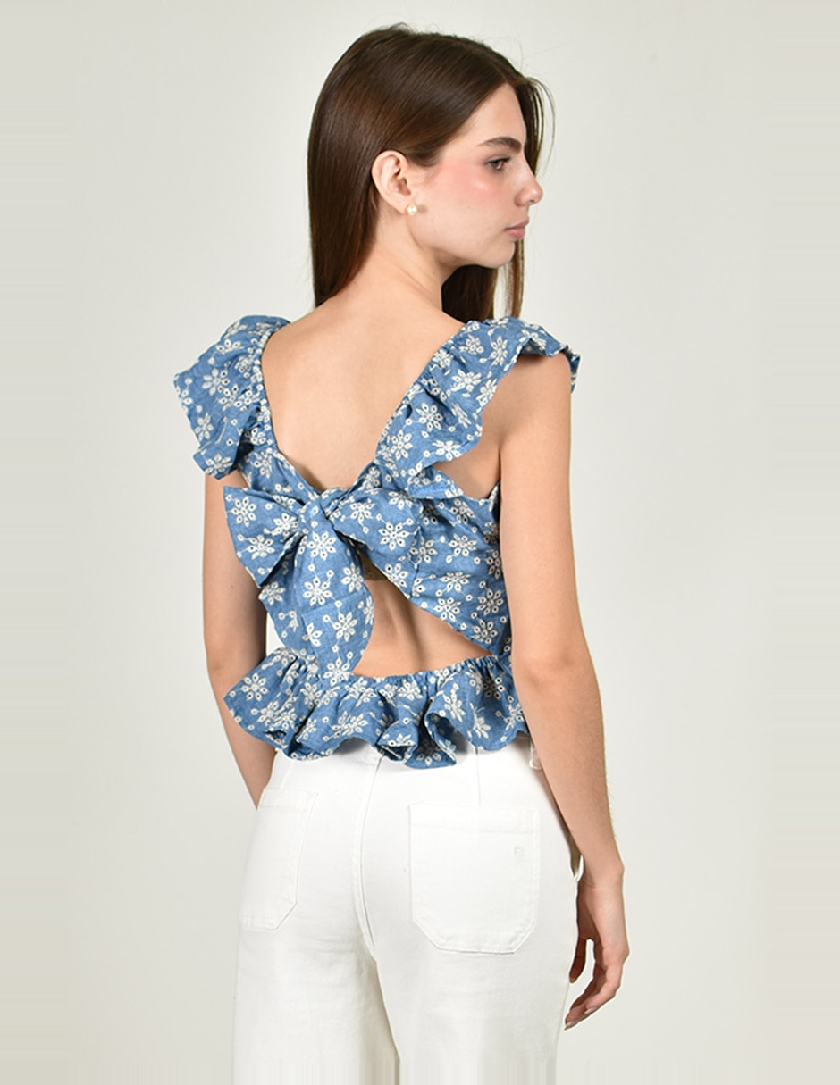 Blusa roman fashion manga corta para mujer