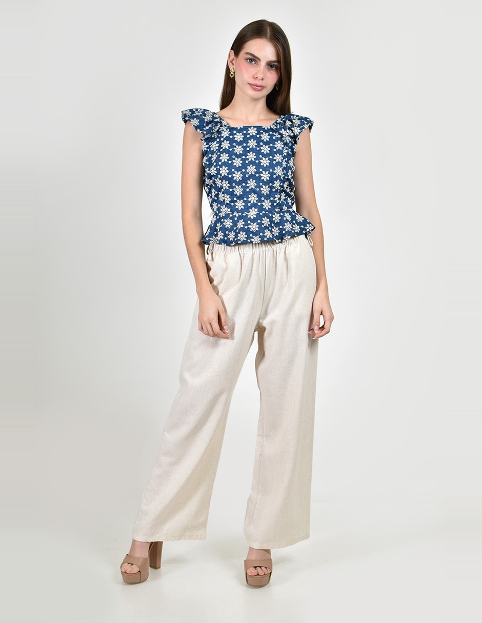 Blusa roman fashion manga corta para mujer