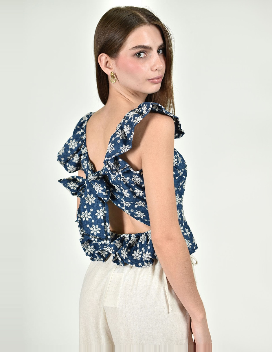 Blusa roman fashion manga corta para mujer