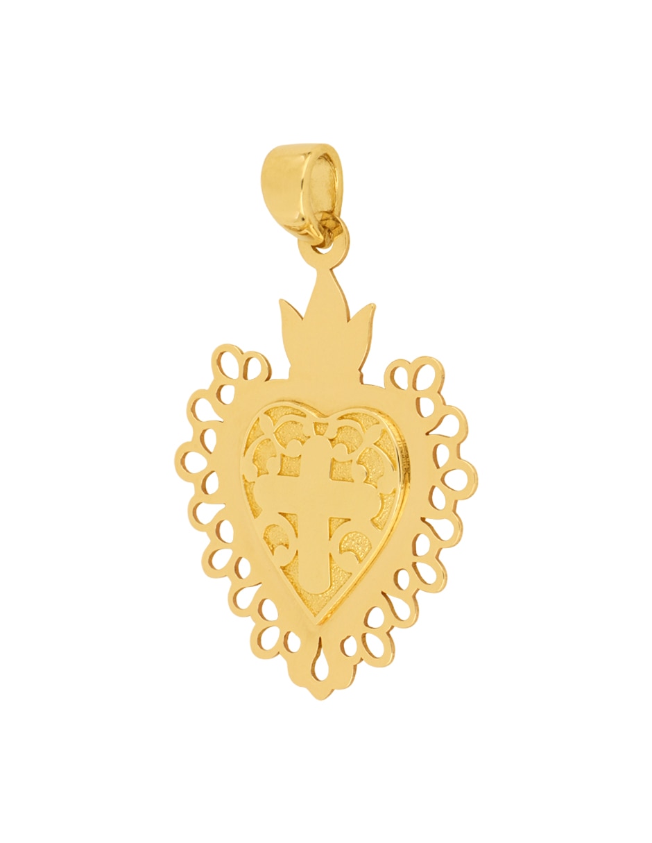 Dije de corazón de oro amarillo 10 k 2