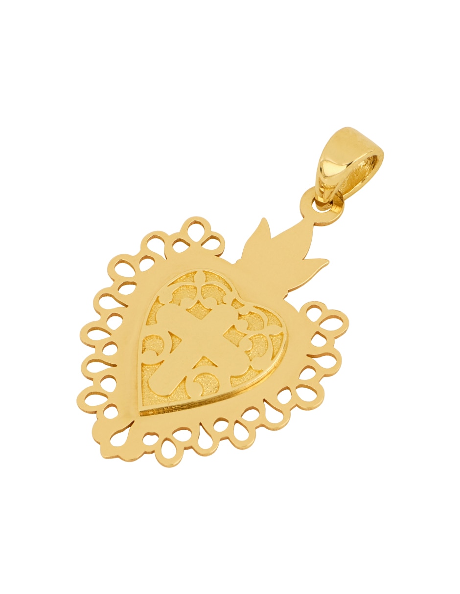 Dije de corazón de oro amarillo 10 k 3