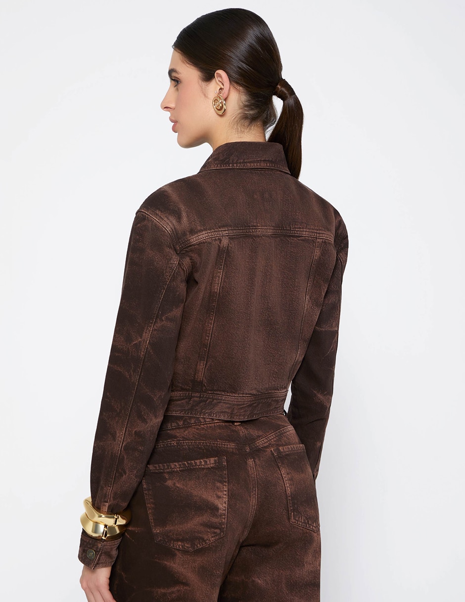 Chamarra cazadora studio f sahara color de algodón para mujer