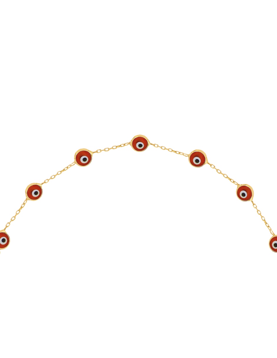 Pulsera de oro amarillo con cristal 10 k 2