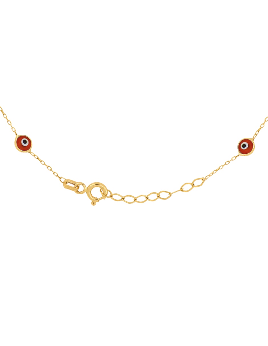 Pulsera de oro amarillo con cristal 10 k 3