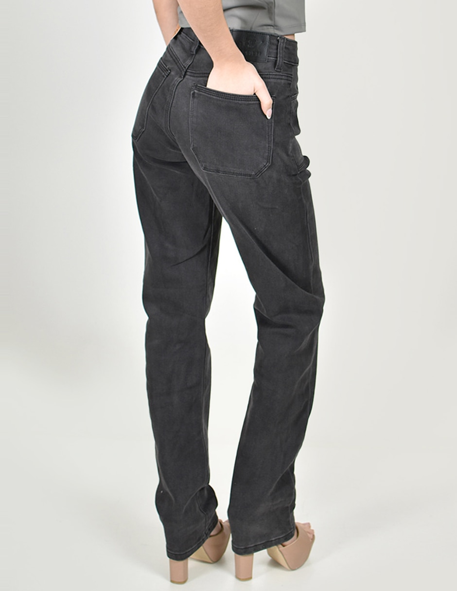 Jeans regular straight cintura alta roman fashion para mujer