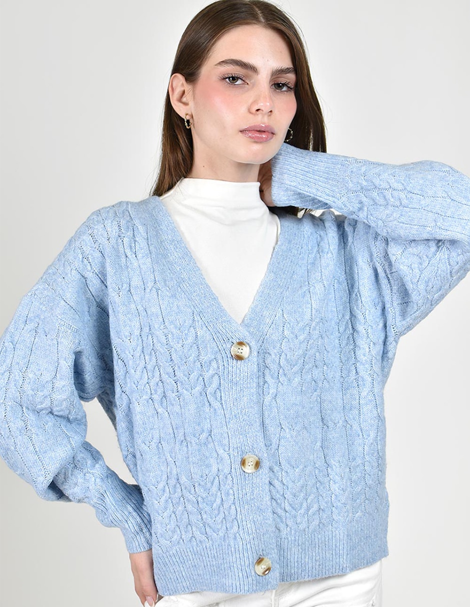 Suéter roman fashion cuello v para mujer