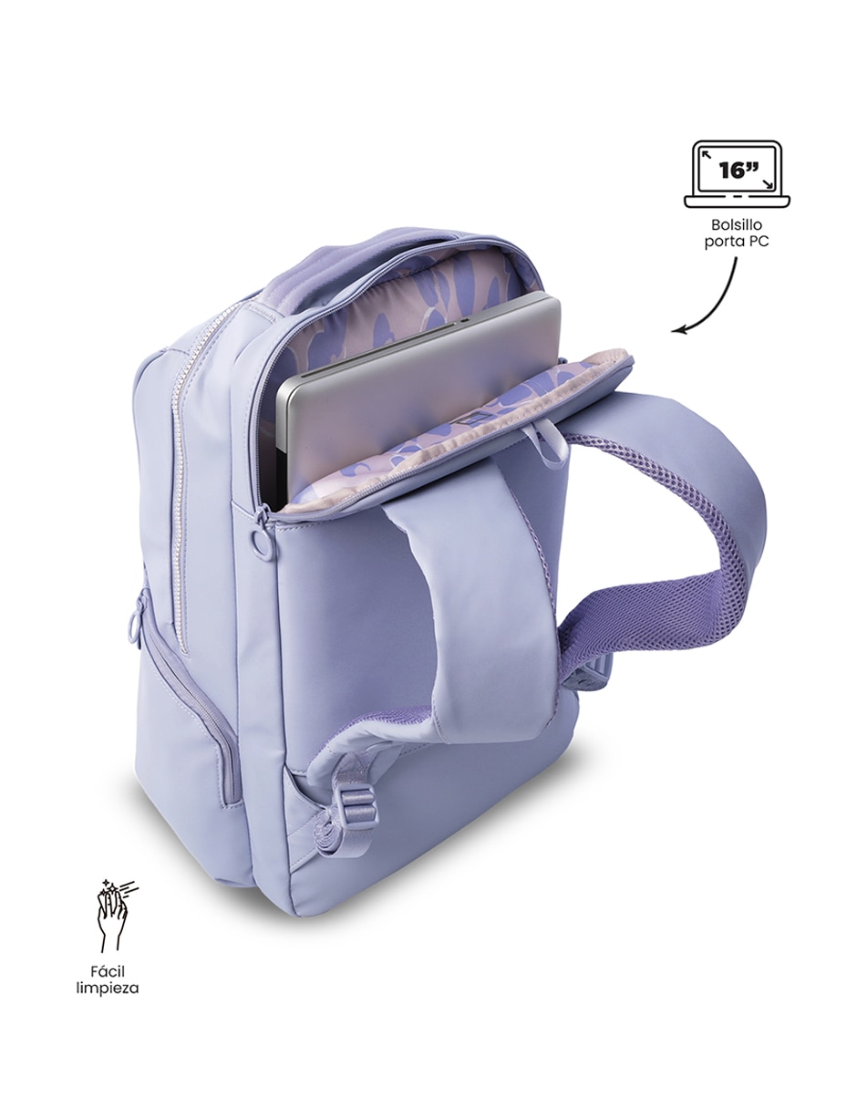 Mochila con portalaptop totto laila para mujer