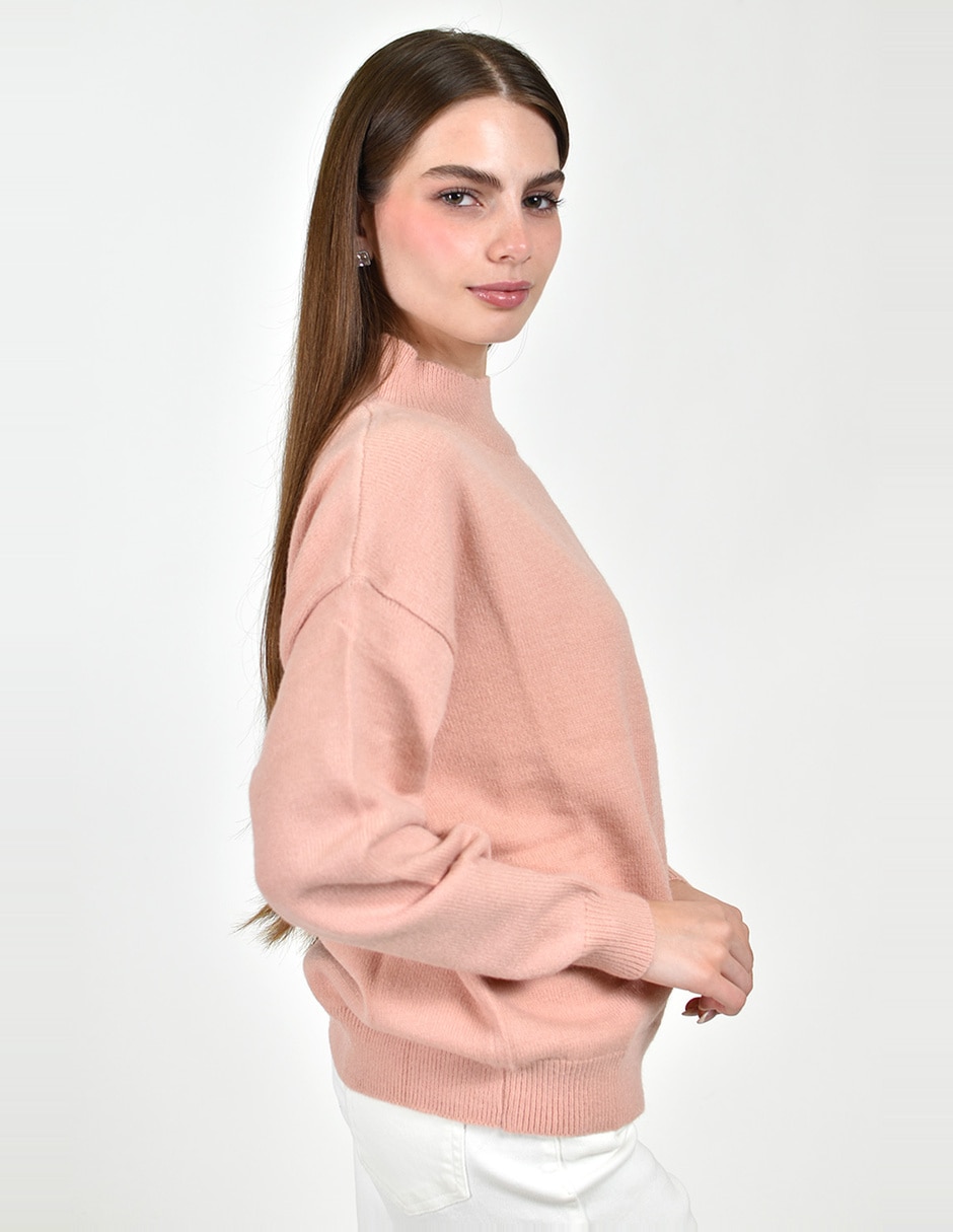 Suéter roman fashion cuello alto para mujer