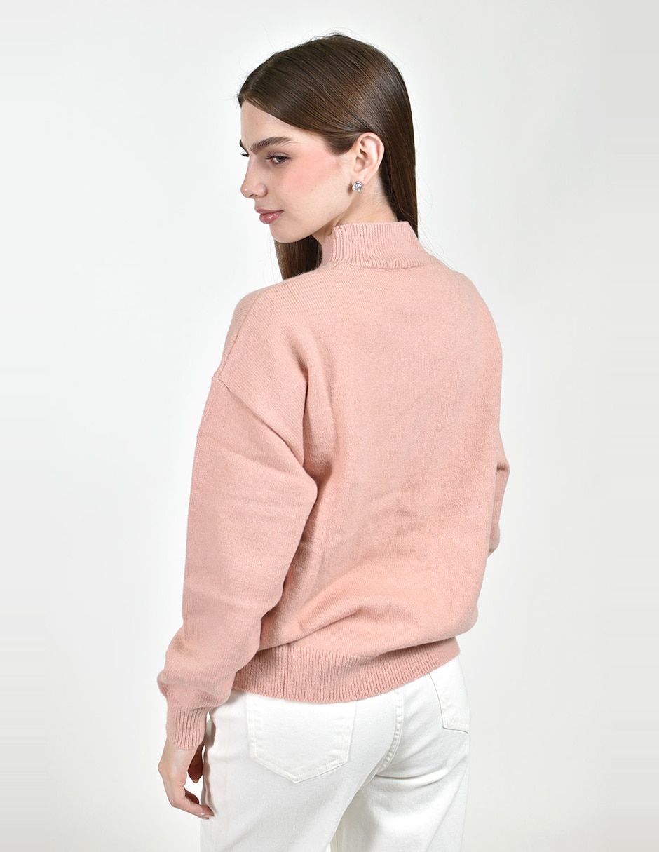 Suéter roman fashion cuello alto para mujer