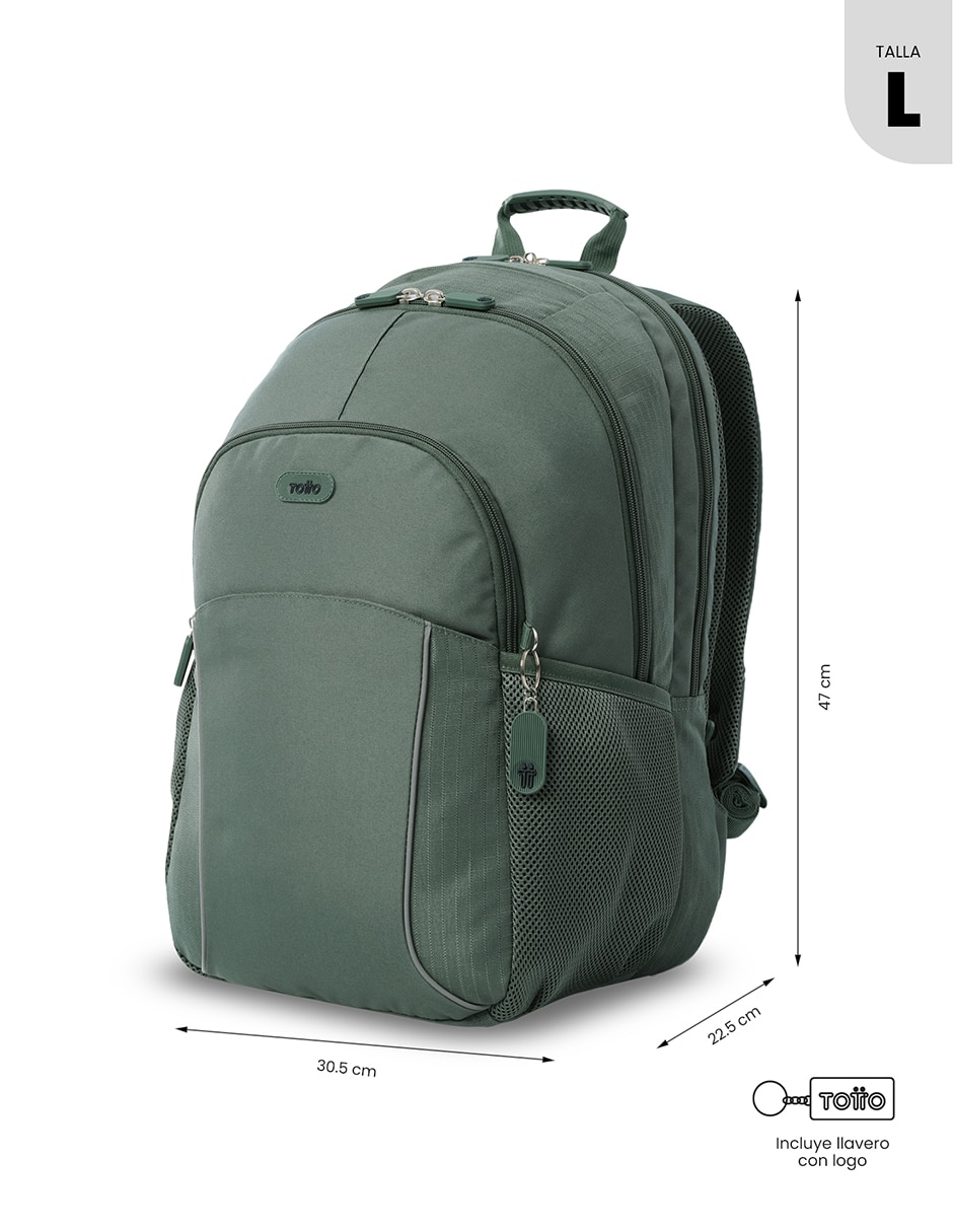 Mochila con portalaptop totto cambri impermeable unisex
